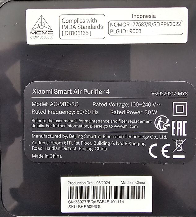 Xiaomi Smart Air Purifier 4