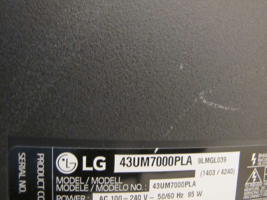 Televizor Led Smart tv Ultra 4K LG 109cm model43UM7000PLA