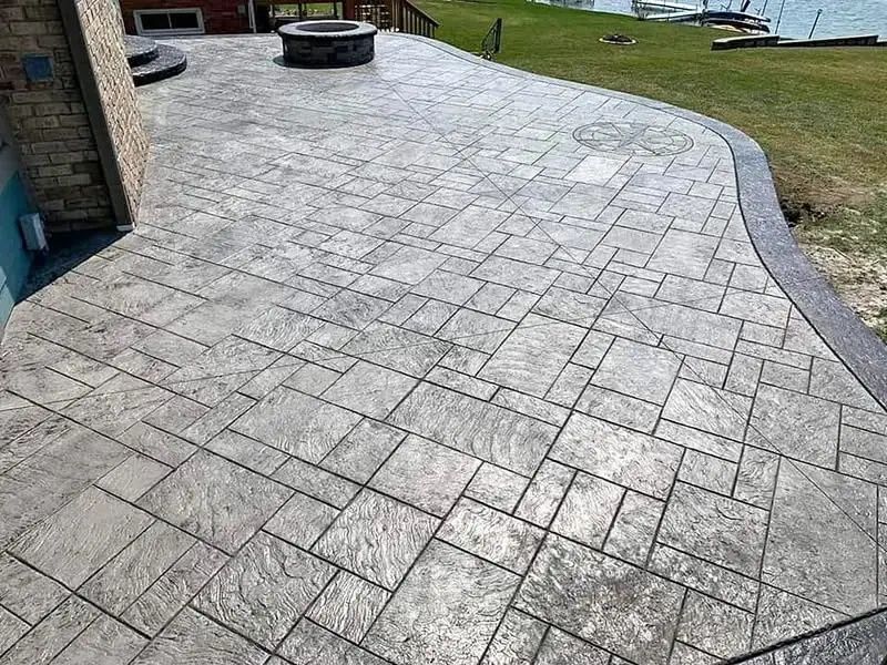 Beton amprentat dezactivat