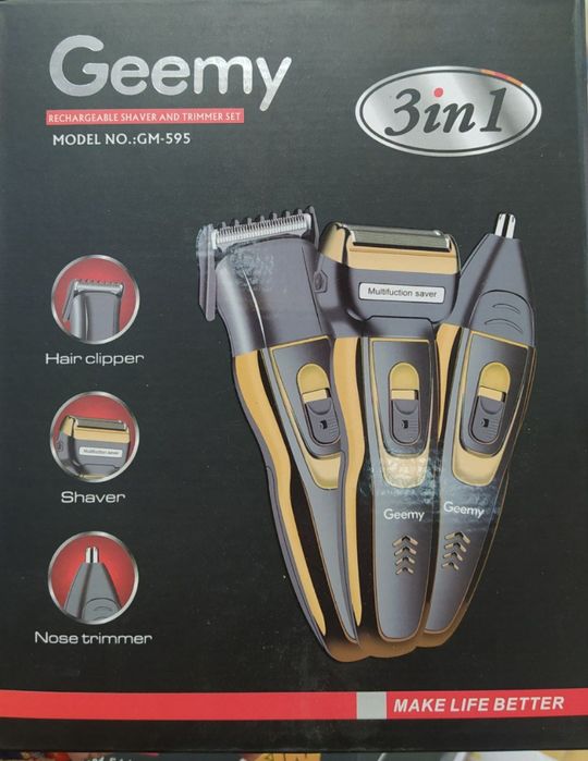 Бритва-триммер 3 в 1 Pro Gemei GM-595