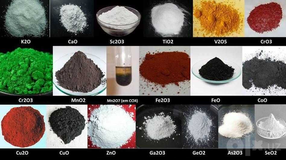 Оксиды Алюминия Бария Магния Марганца Железа Цинка Хрома Титана Oxide