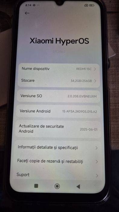 Vand telefon Redmi 15 c nou