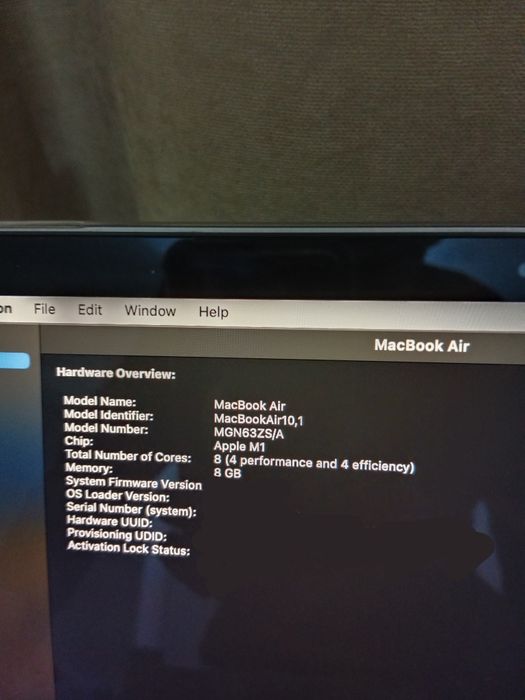 MacBook Air M1 8/256