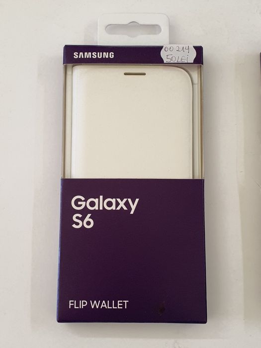 Husa samsung s6 g920 originale s-view si flip wallet sigilate noi