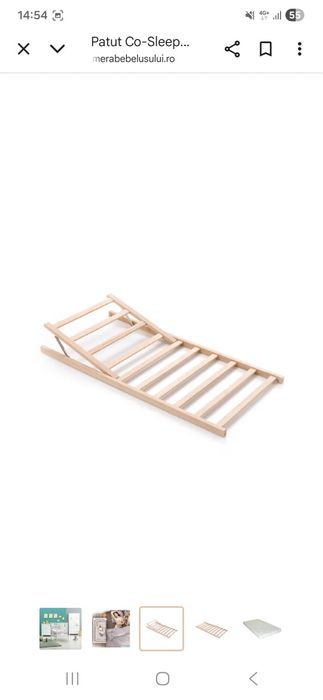 Patut Co-Sleeper atasabil Dido alb & Havana cu saltea inclusa