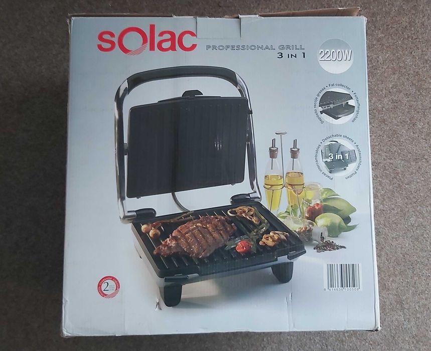 Gratar Professional Solac 3 in 1 GE5220 grill sandwich vaffe goffre