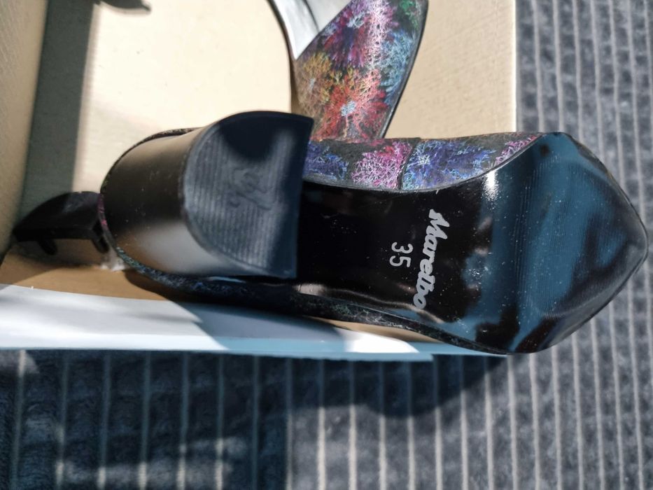 Pantofi cu toc Marelbo negru pastel nr.35