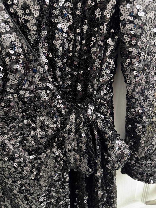 Новое платье-халат с пайетками H&M, размер XL (54/58)