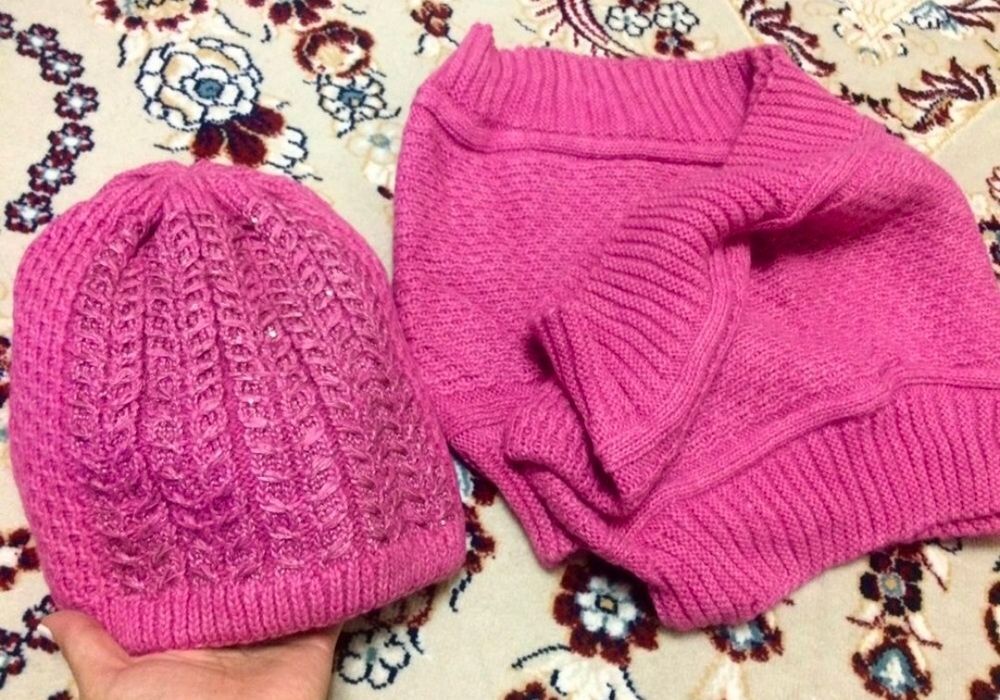 Шапка беретка хомут