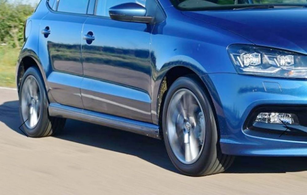 Prelungire extensii praguri VW Polo 5 Mk5 2009-2017 negru lucios