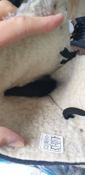 Cizme piele albastre imblanite