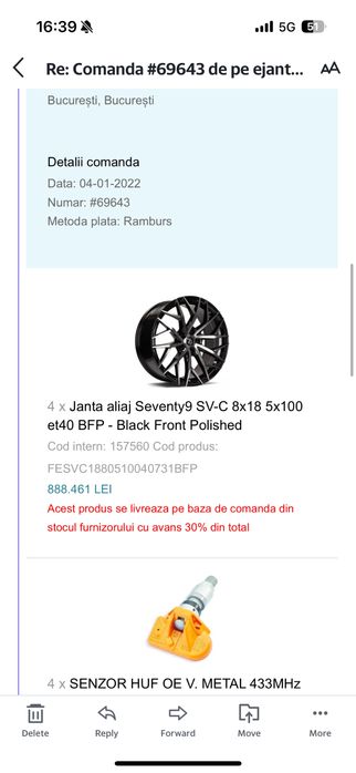 Set jante aliaj R18 5x100+ anvelope Hankook Ventus Prime 3 225/55 R18