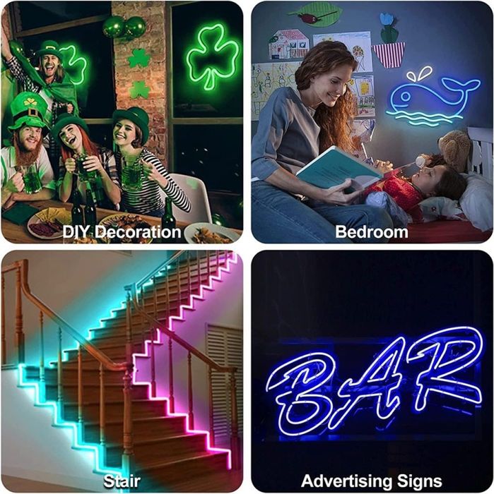 Неонова LED лента  Водоустойчива 4.5м