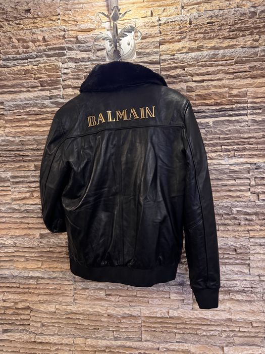 Geaca piele balmain