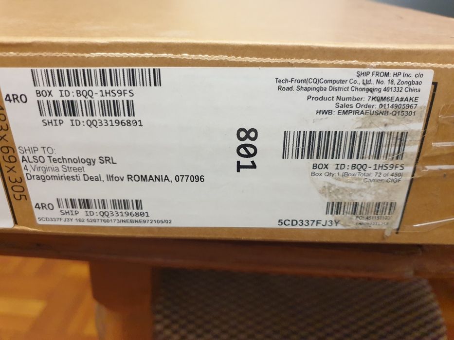 Vând laptop Hp nefolosit cu windows 11 pro 22H5 instalat