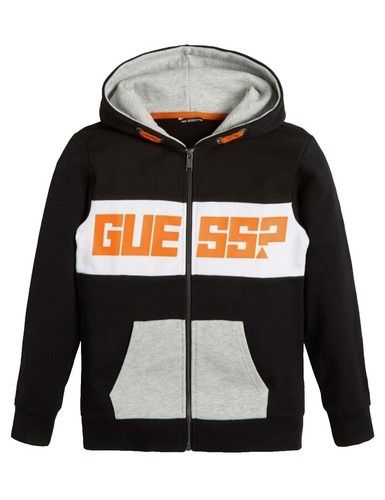 Оригинален памучен суичър Guess с цип (за момче 10-12 год.)