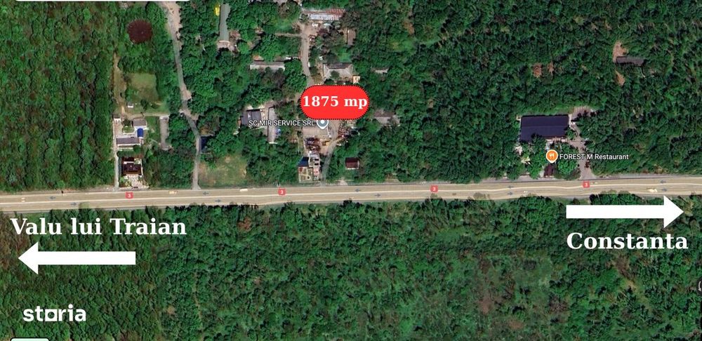 Hala 450 mp in mijlocul padurii Valu lui Traian cu teren 1875 mp