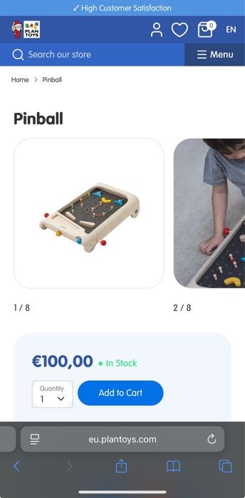 Joc lemn pinball de la plan toys