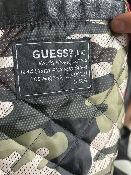 Оригинални мъжко кожено яке Guess M