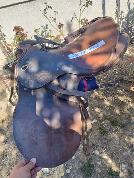 Șa de piele originala model clasic germana