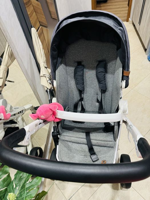 Бебешка количка Chipolino Electra Silver and White