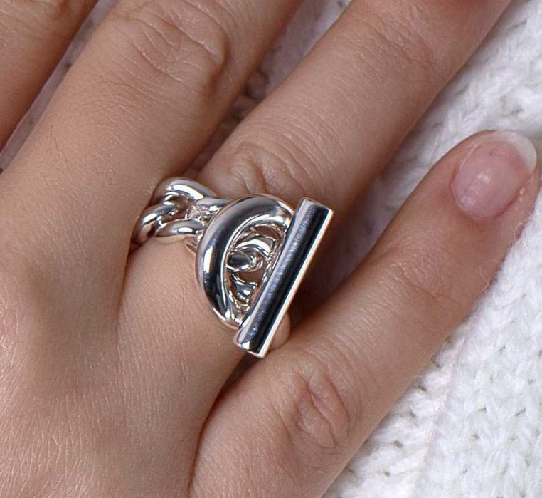 Hermes оригинален сребърен пръстен