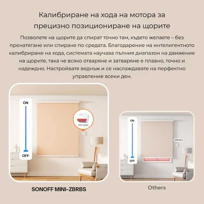 SONOFF MINI-ZBRBS – Zigbee смарт модул за ролетни щори