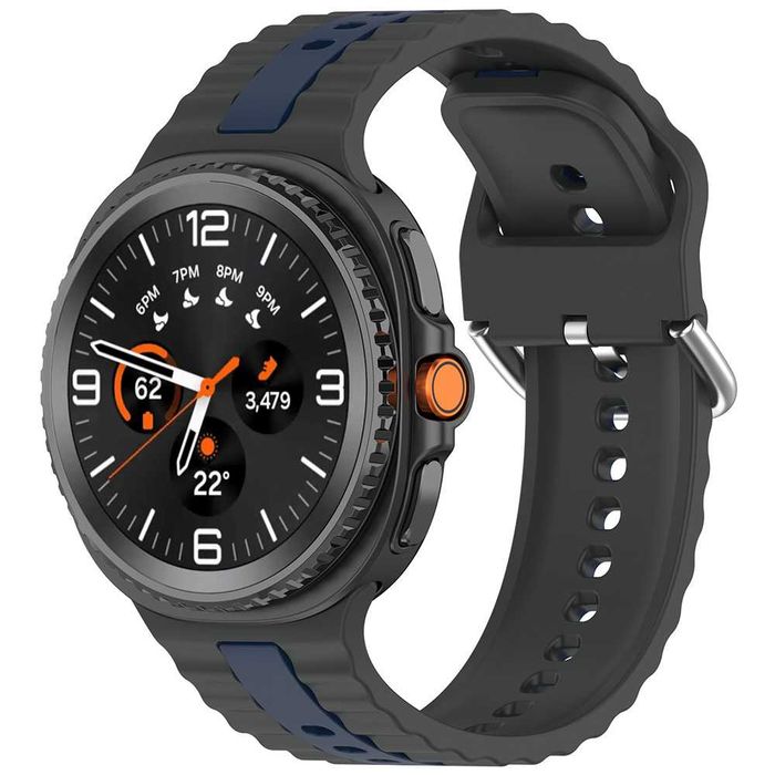 Силиконова каишка Two Tone за Samsung Galaxy Watch 8, Watch 8 Classic, Galaxy Watch 9