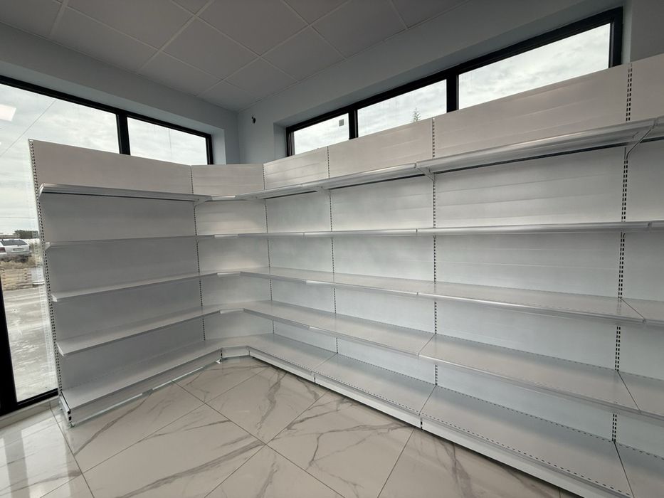 Крайстенни стелажи с ъгъл (ъглов стелаж), метални стелажи, оборудване