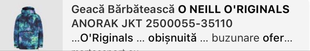 Geaca ski/Snowboard O’neill, marimea XXL