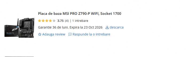 kit : MSI PRO Z790-P WIFI + Procesor Intel® Core™ i7-14700K