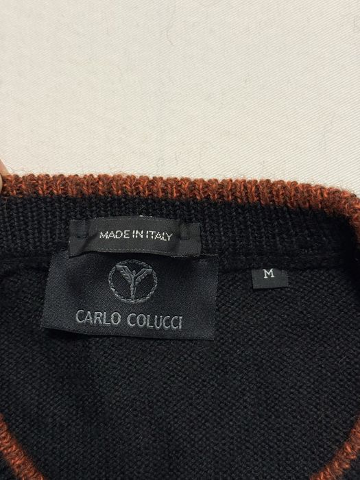 Pulover CARLO COLUCCI (M barbat) Made in Italy Merino vintage lana