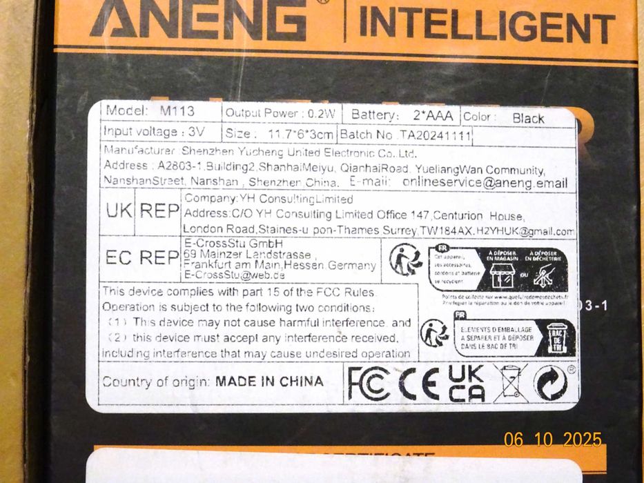 Vand instrument de masura multimeter ANENG Inteligent M113