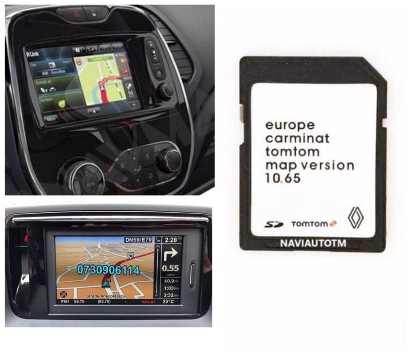 Renault Carminat RLINK Tomtom Live Harti GPS 2022 Clio Megane Scenic