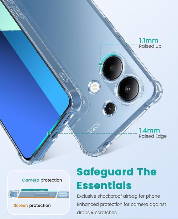 Прозрачен Силиконов Удароустойчив Кейс за Xiaomi Redmi Note 13 4G 5G