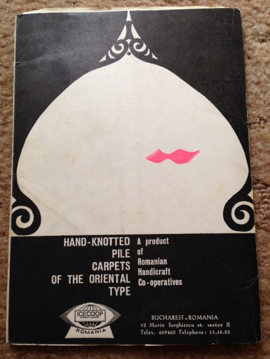 ICECOOP IMPORT-EXPORT - catalog covoare româneşti, anii "70.