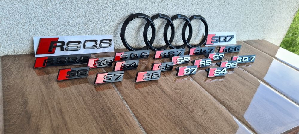 Емблема Audi S3 S5 S7 S8 SQ3 SQ5 SQ7 SQ8 Емблеми V8T V10 W12 Ауди A8L