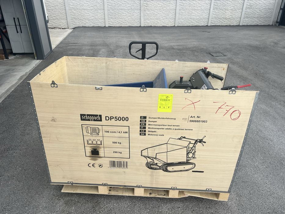 Верижен Дъмпер Самосвал 6.5HP – 500kg Scheppach DP5000