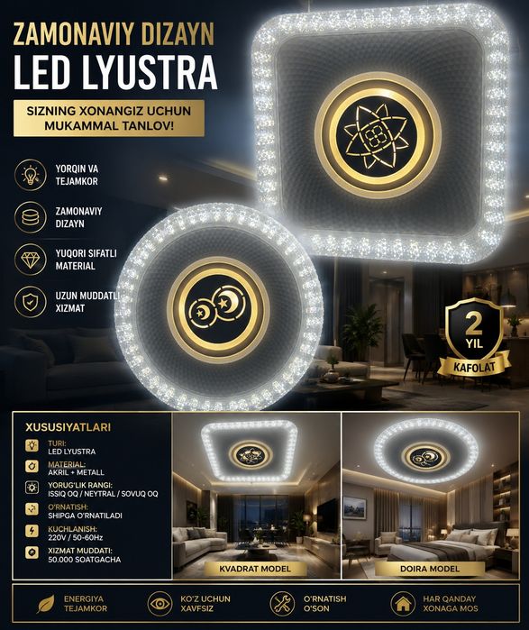 Led Pilafonlar har xil razmerdagi