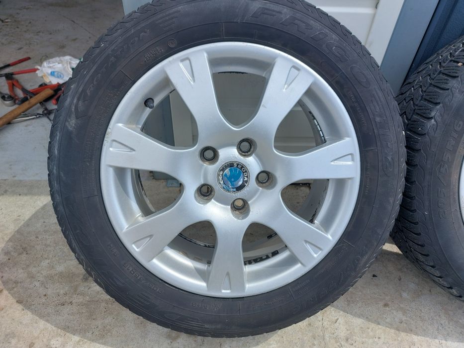 Set jante aliaj R16 5x112 6.5J ET50 cu anvelope M+S 205 55 16