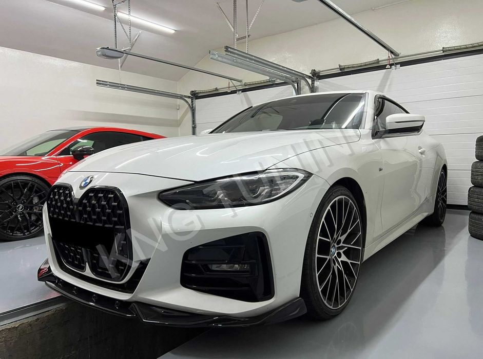 Преден лип спойлер за бмв г22 м пакет / bmw g22 lip spoiler m / добавка за предна броня / нож