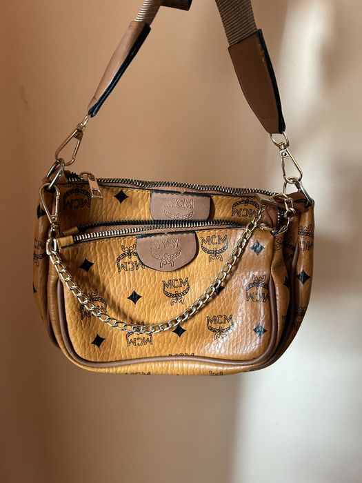 Оригинална дизайнерска чанта MCM Visetos Multi Pochette Crossbody