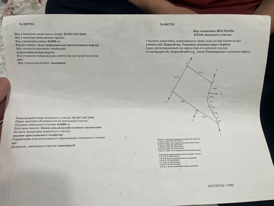 Шамалған ауылы ! 60 соток ! КХ !