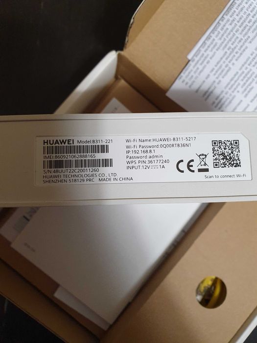 Router Wireless 4G LTE cu SIM, Huawei B311-221