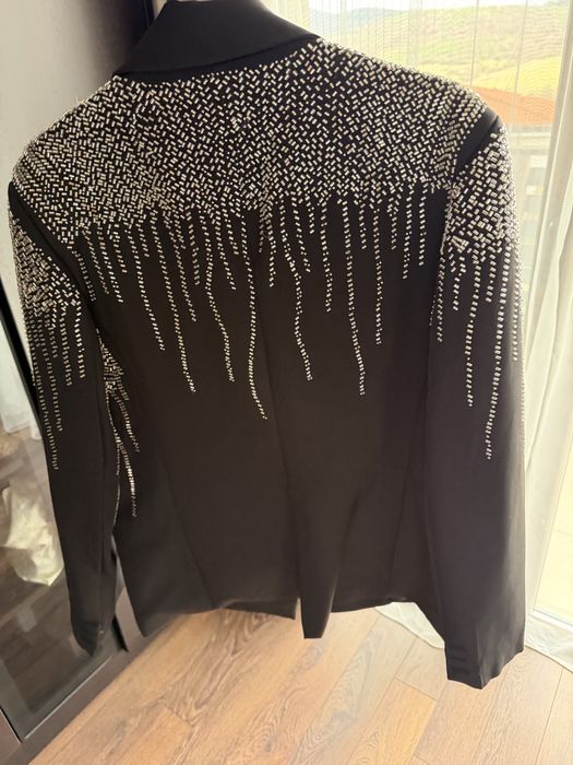 Черно сако Aura Stones по модел на Saint Laurent