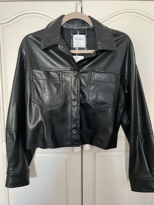 Кожена риза bershka