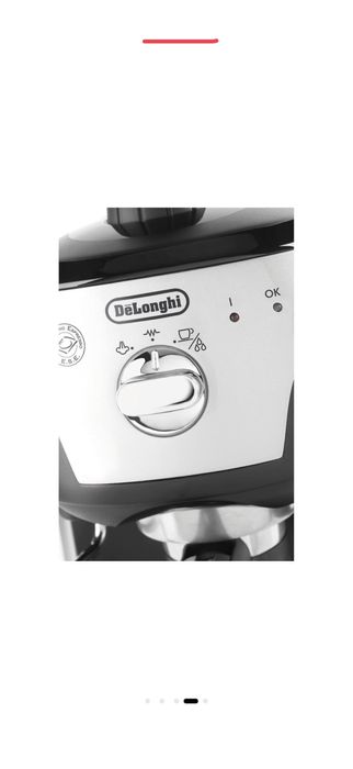 Espressor manual De'Longhi EC221.B 15 bari, Dispozitiv spumare Sistem cappuccino Oprire automata