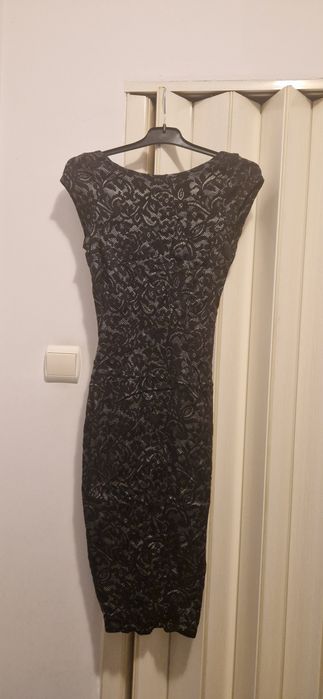 Rochie neagra imita dantela