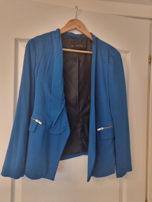 Sacou albastru roial Zara marimea M