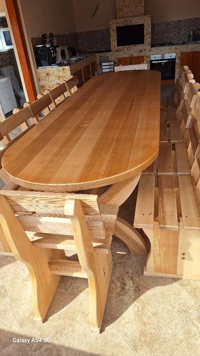 Masa lemn masiv  frasin  și tei 3000/90